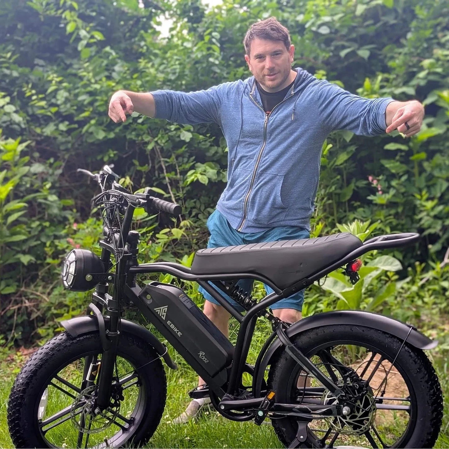 Adult Electric Mountain Bike, 750W Peak (1500W) Motor, 20"x4" Fat Tires, Hydraulic Disc Brakes, 48V/15AH UL2849, App Control