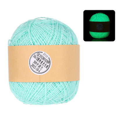 Luminous Chunky Polyester Yarn for Knitting - Glow in the Dark