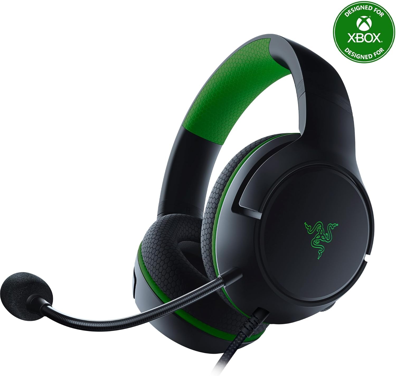 Razer Kaira X Wired Gaming Headset for Xbox Series X|S, Xbox One, PC, Mac, and Mobile Devices - Featuring Triforce 50mm Drivers, Hyperclear Cardioid Microphone, Flowknit Memory Foam Ear Cushions, and On-Headset Controls - White
