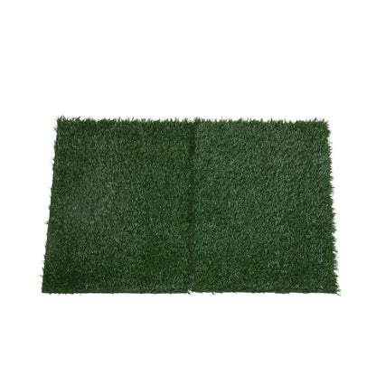 2-Pack Realistic Synthetic Grass Mat for Pet Potty Training - Indoor/Outdoor Dog Turf Patch Carpet