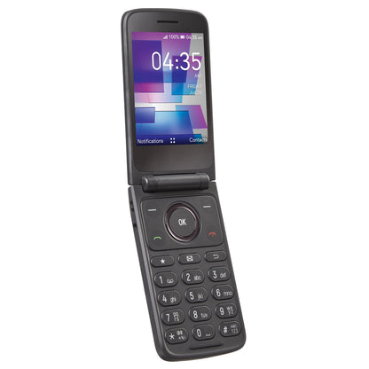 Tracfone  Flip 3 Prepaid Feature Phone with 16GB Storage in Gray (Locked to Tracfone)