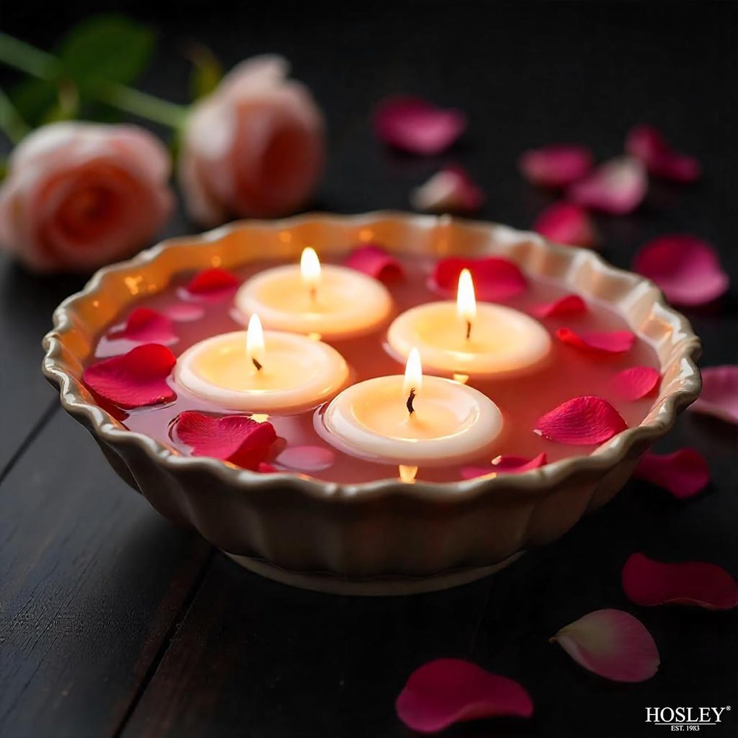 Hosley Set of 12 White Unscented Mini Floating Candles - 1.6" Discs with Smokeless Cotton Wicks for Elegant Centerpieces, Perfect for Weddings and Home Décor