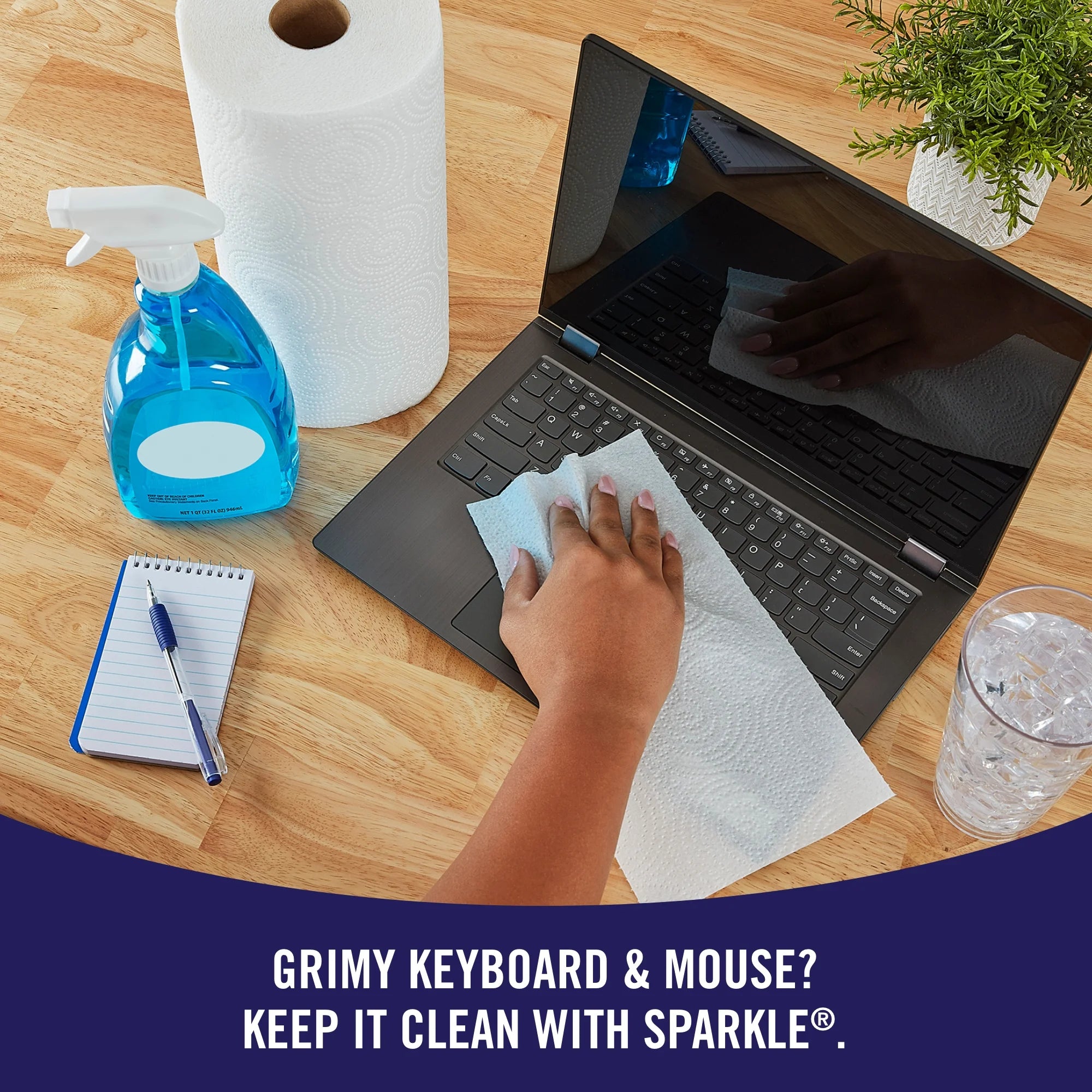 Sparkle Tear-A-Square Paper Towels, 6 Triple Rolls