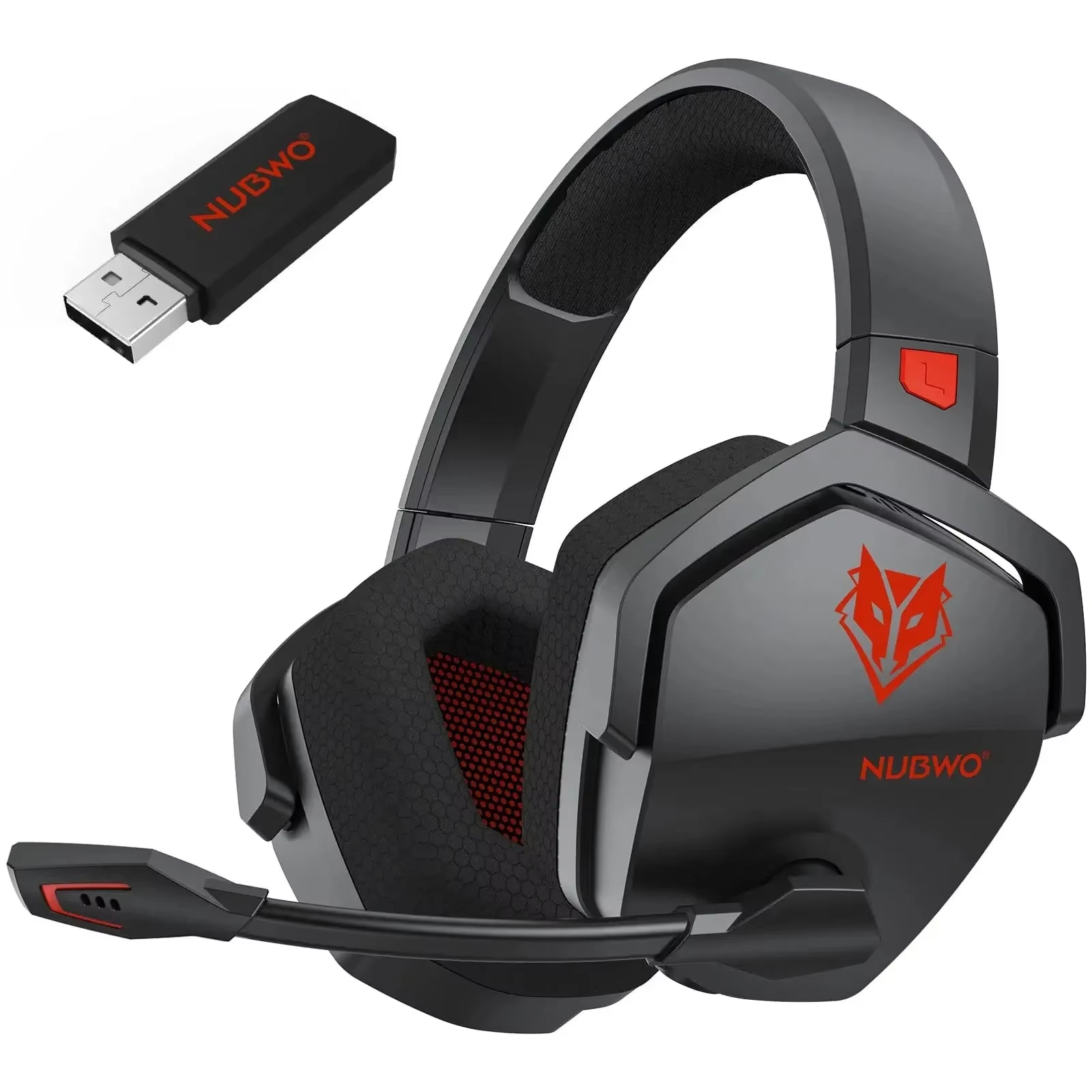 NUBWO G06 Dual Wireless Headsets Gamer with Microphone for PS5, PS4, PC, Mobile, Switch, 2.4Ghz Bluetooth 5.3 Gaming Headphones