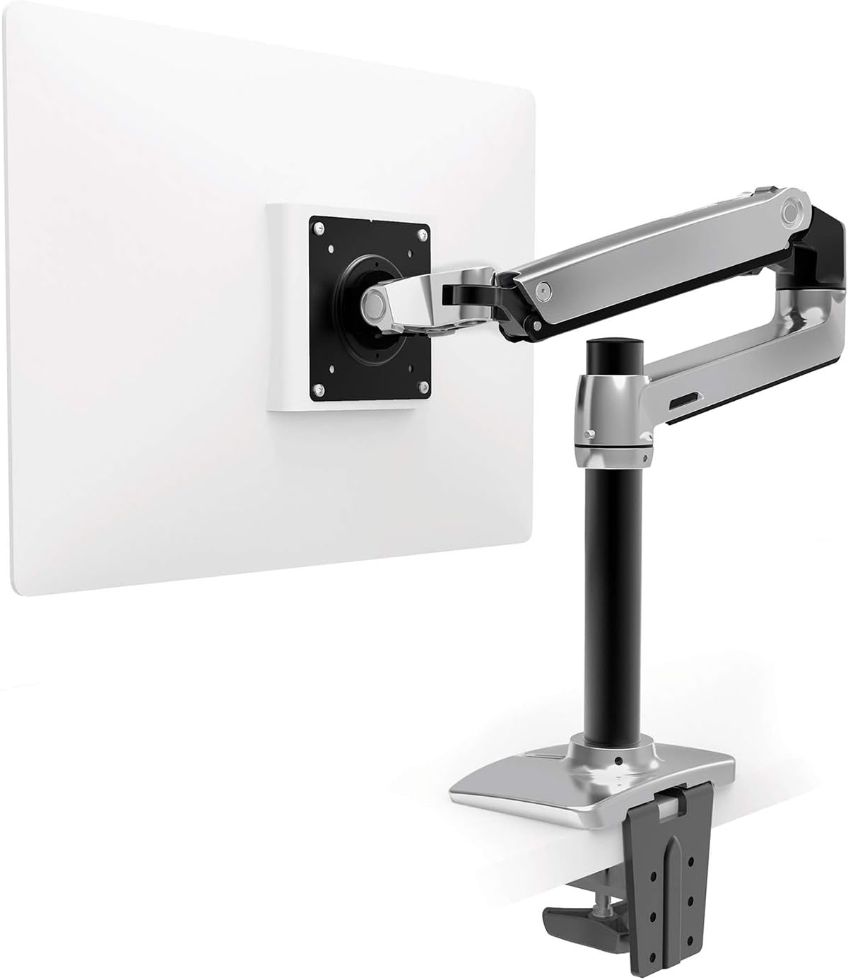 Ergotron – LX Monitor Arm, Single Monitor Desk Mount – Fits Flat Curved Ultrawide Computer Monitors up to 34 Inches, 7 to 25 Lbs, VESA 75X75Mm or 100X100Mm – Tall Pole, White