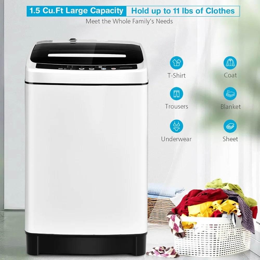 1.5 Cu Ft Fully Automatic Washing Machine with Stainless Steel Drum