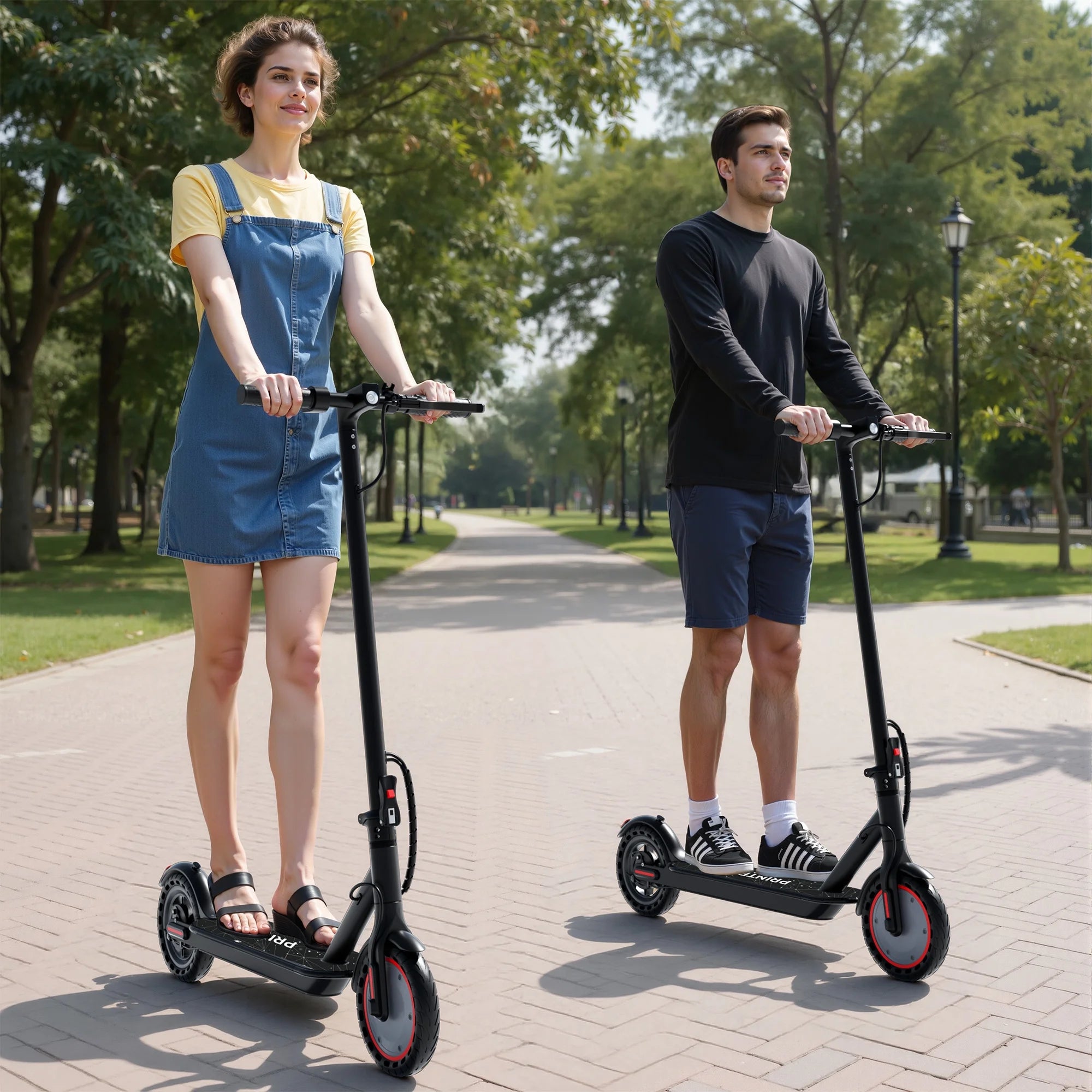 PRINTE N6 Electric Scooter 350W with LCD Display Waterproof APP 19MPH for Adult and Teen