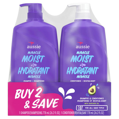 Miracle Moist Shampoo and Conditioner Duo, 26.2 Fl Oz