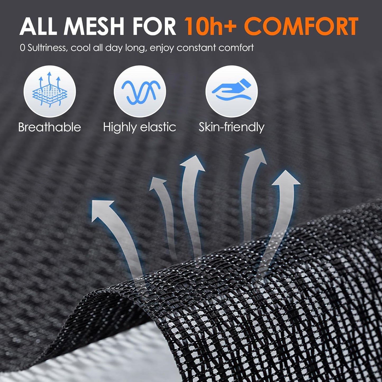 GABRYLLY Ergonomic Mesh Office Chair - Adjustable Home Desk Chair with Folding Armrests, 2D Headrest, Soft Seat, and PU Wheels, Black Swivel Task Chair for Office, Business, and Student Use (Model GY1108)