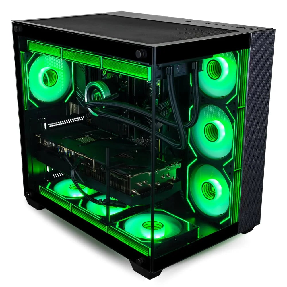 Panorama XL RTX 5090 Gaming Desktop PC - AMD Ryzen 9 9950X3D, 192GB DDR5 RAM, 4TB NVMe Gen4 SSD, 10TB HDD, Wi-Fi 6E + Bluetooth, HDMI, Windows 11 Pro - Premier RGB Prebuilt Tower Computer for Gamers 2025