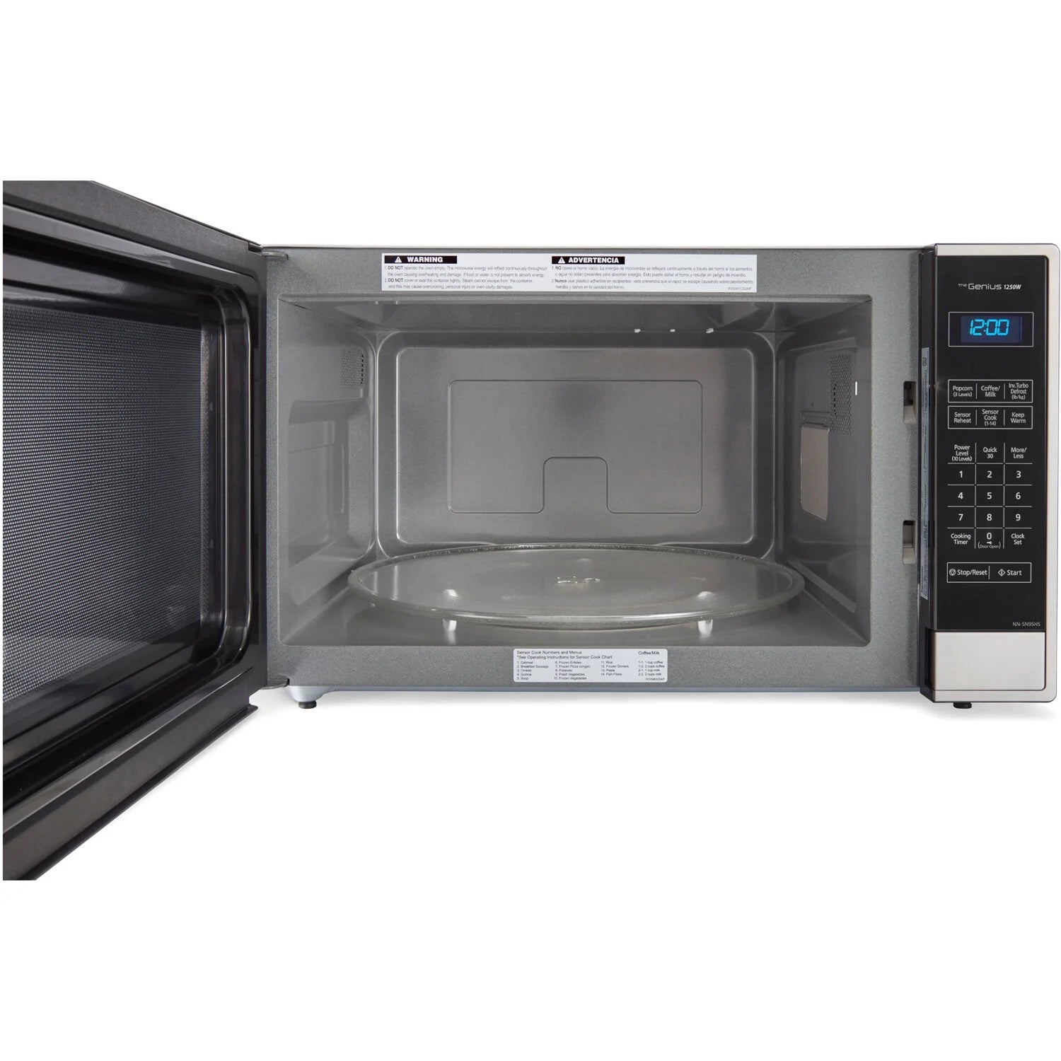 2.2-Cubic Foot 1250W Countertop Microwave with Inverter Technology in Stainless Steel NN-SN95HS