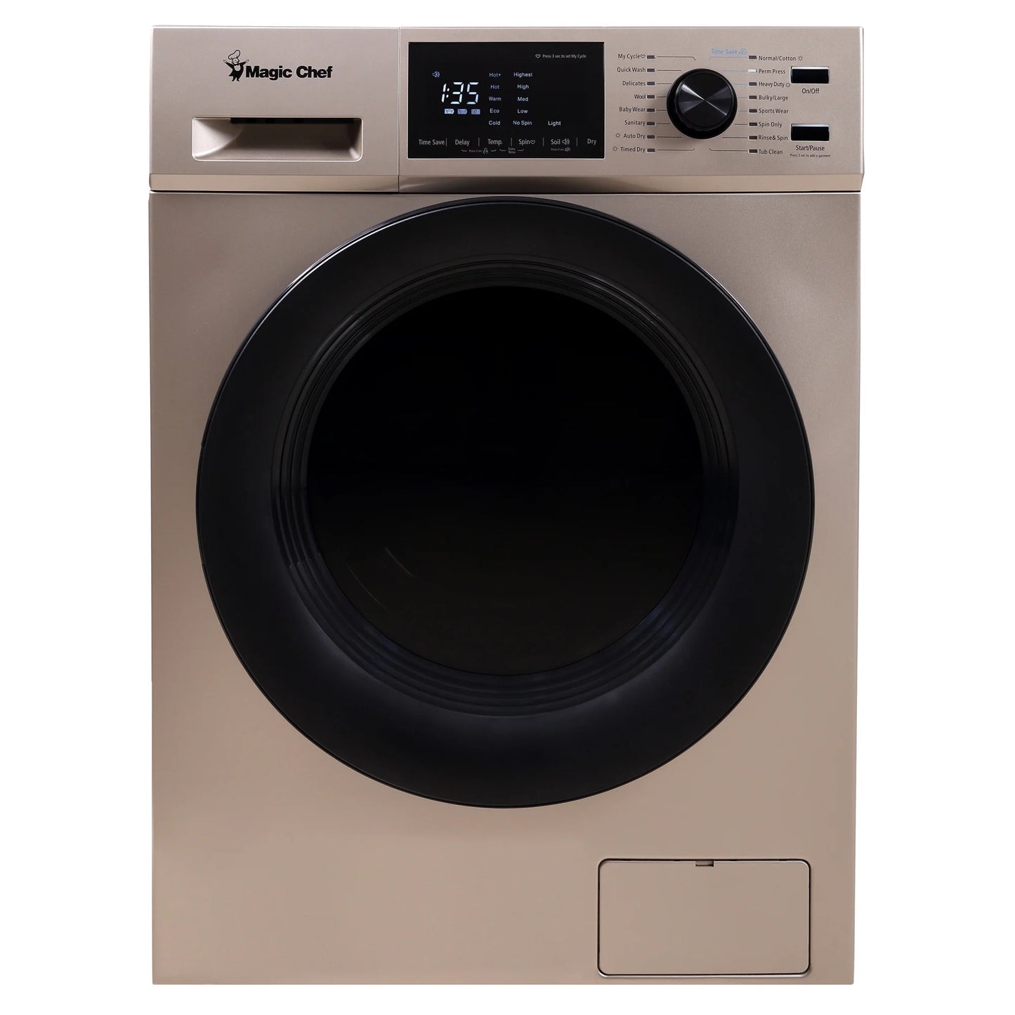 2.7 Cu. Ft. 120-Volt Gold All-in-One Ventless Electric Washer-Dryer Combo