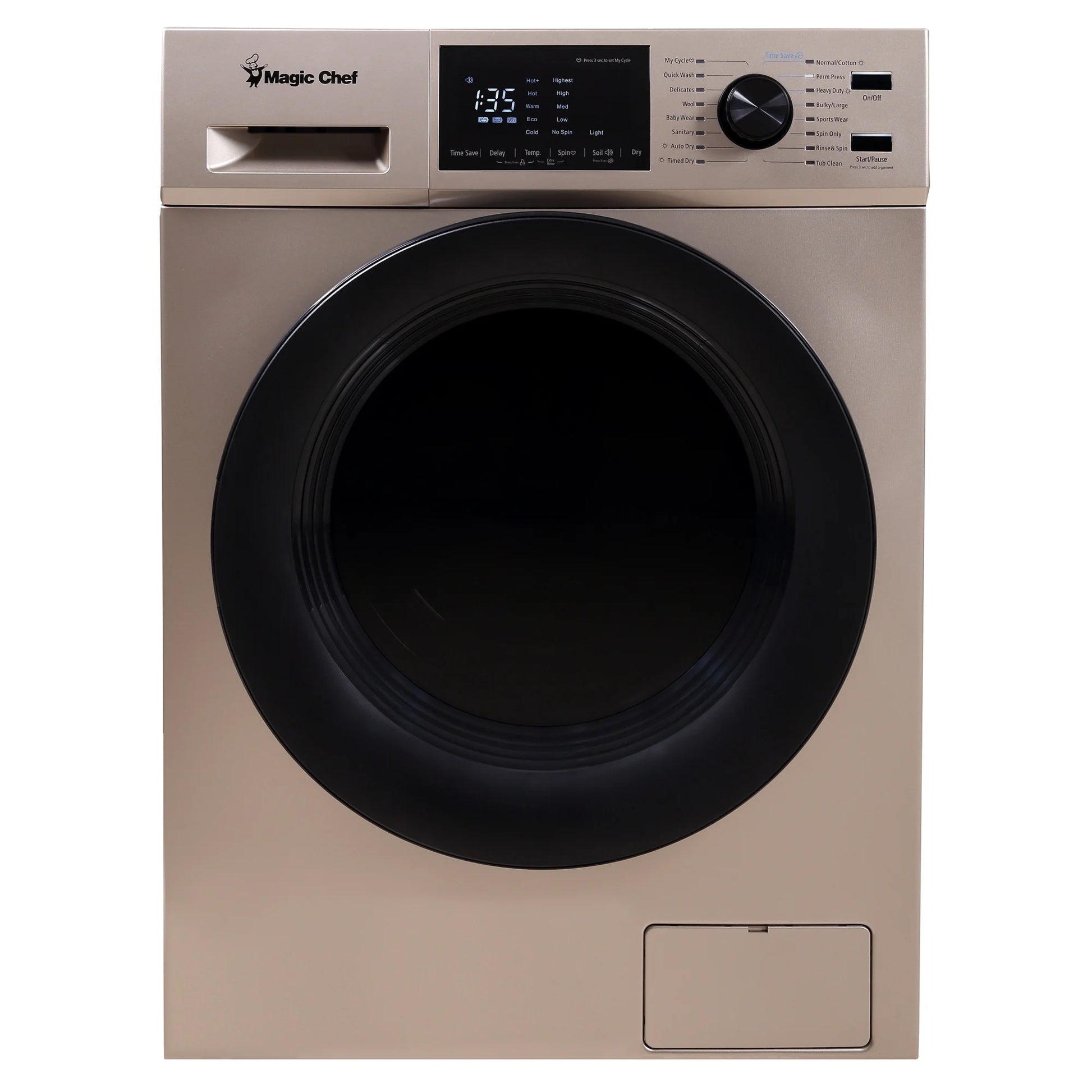 2.7 Cu. Ft. 120-Volt Gold All-in-One Ventless Electric Washer-Dryer Combo