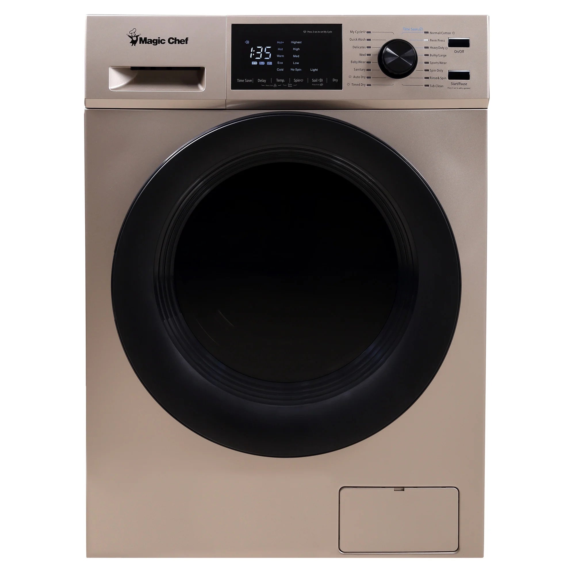 2.7 Cu. Ft. 120-Volt Gold All-in-One Ventless Electric Washer-Dryer Combo