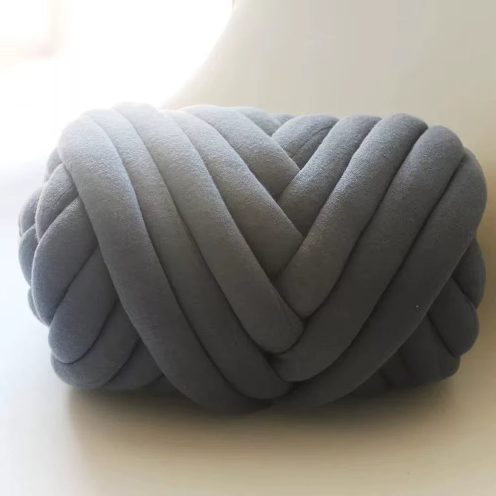 Washable Super Chunky Hand Knitting Yarn - Cotton Tube Yarn, Merino Wool Alternative, Pet Friendly, 250G