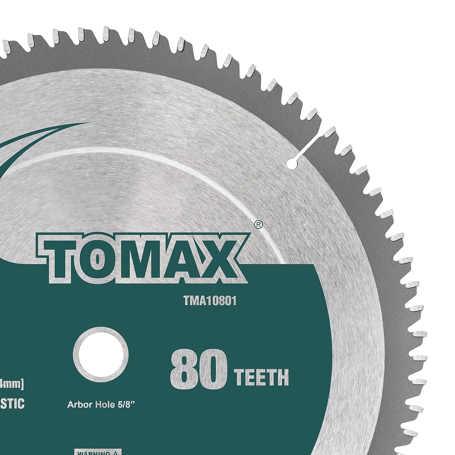 TOMAX 10-Inch 80-Tooth TCG Aluminum and Non-Ferrous Metal Cutting Saw Blade with 5/8-Inch Arbor