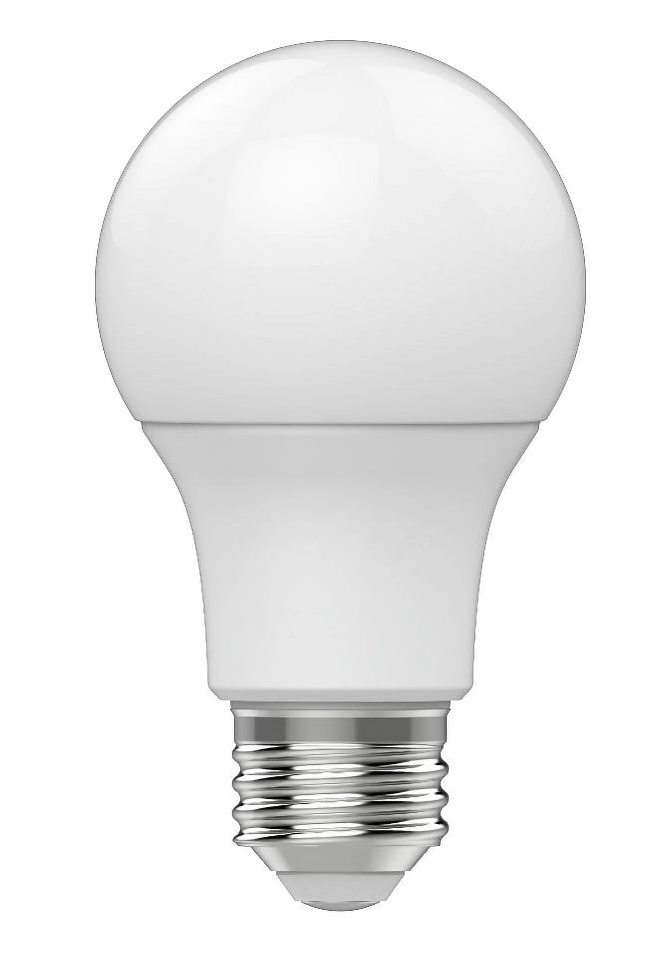 Great Value LED Light Bulbs, 60 Watts Eqv, Soft White, A19 General Purpose Light Bulbs, 9Yr, 4 Pack