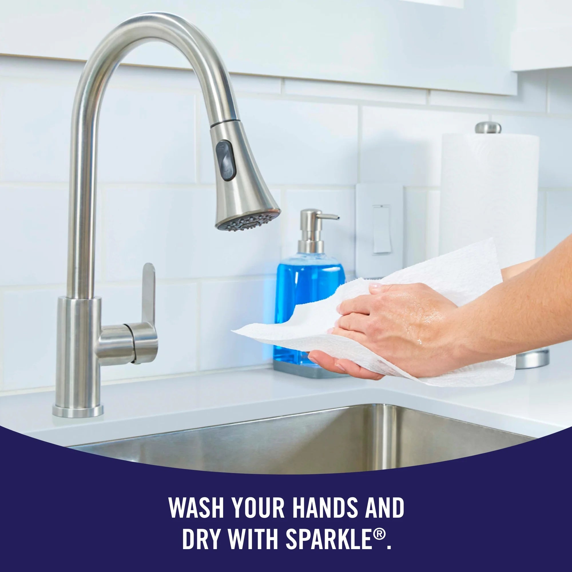 Sparkle Tear-A-Square Paper Towels, 6 Triple Rolls