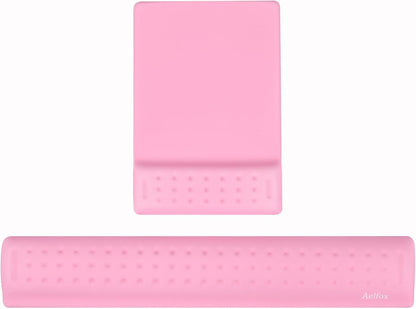 Keyboard Wrist Rest & Mouse Pad with Wrist Support Set, Memory Foam Ergonomic Wrist Pad for Computer Keyboard Laptop Wrist Rest, Arm Rest for Desk Accessories in Home Office School(Black)