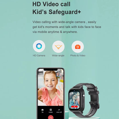 Children's 4G GPS Smartwatch with Video Call, SOS Function, Camera, and Voice Monitoring