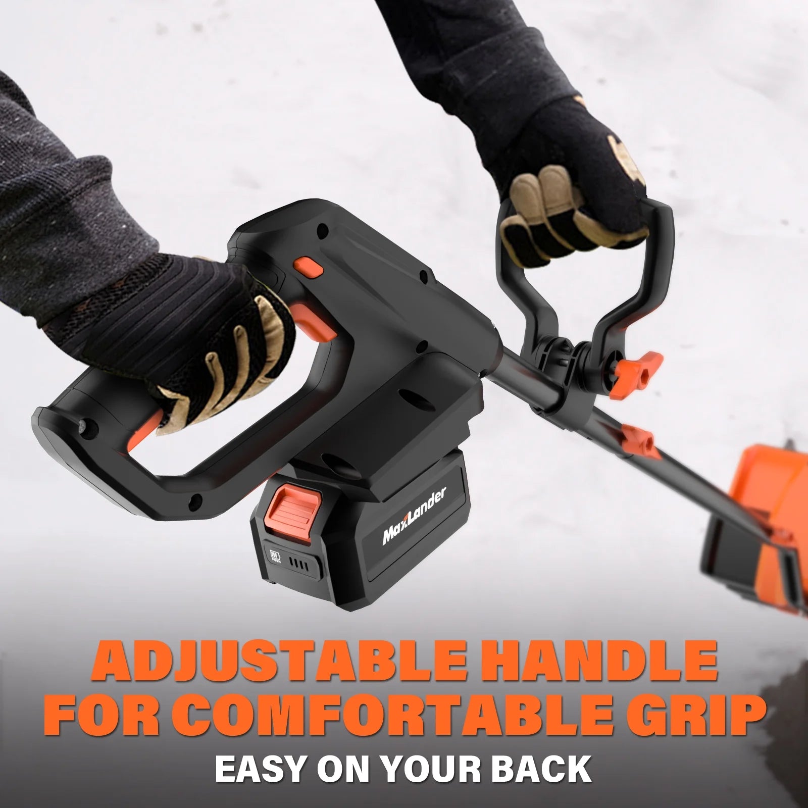 20V Cordless Electric Snow Shovel with 11-Inch Blade and Adjustable Handle, Includes 4.0Ah Battery, Charger, and Cover
