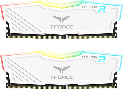 TEAMGROUP T-Force Delta RGB DDR4 16GB (2X8Gb) 3200Mhz (PC4-25600) CL16 Desktop Memory Module Ram Black - TF3D416G3200HC16CDC01