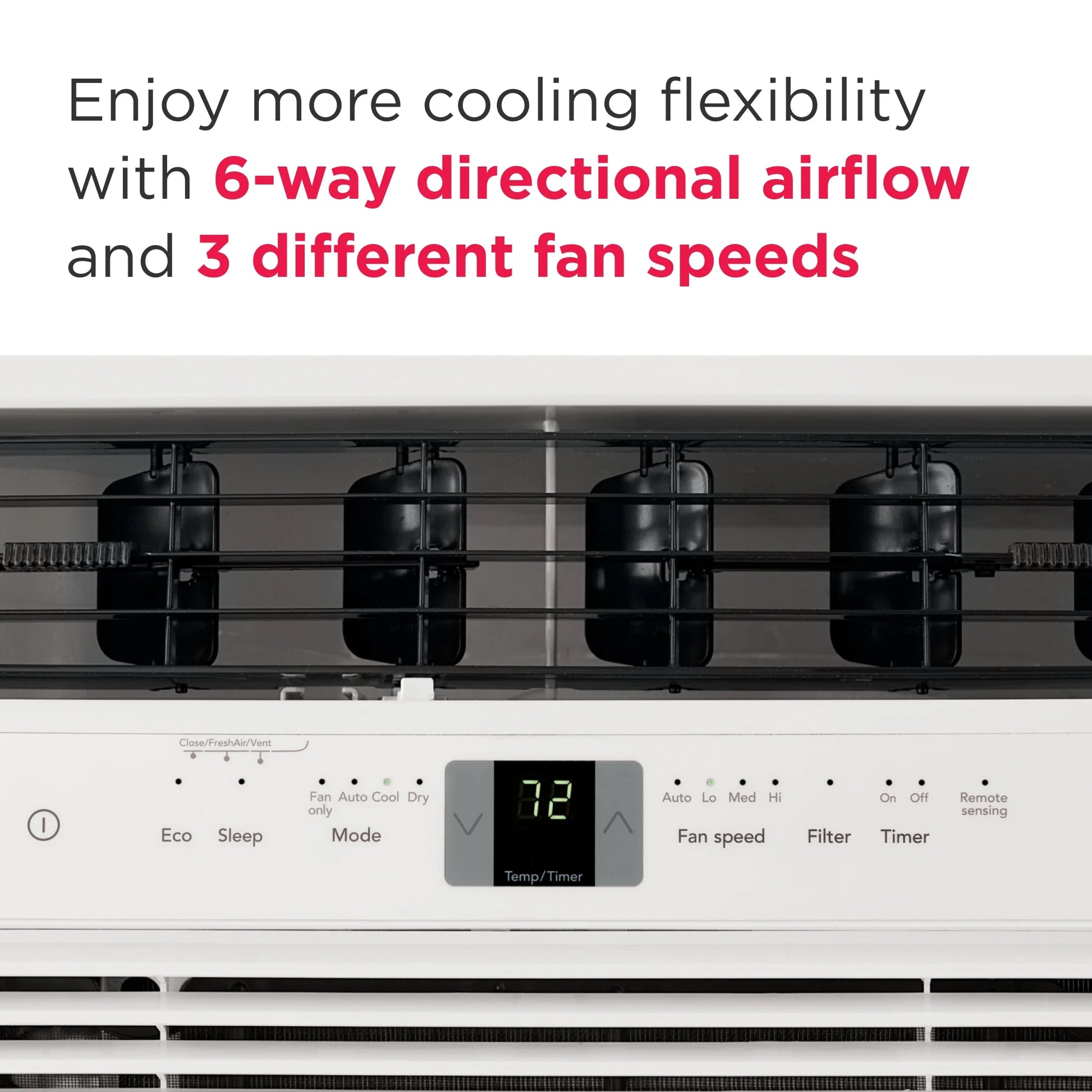 10,000 BTU Window Air Conditioner for Rooms up to 450 Sq Ft, White Finish