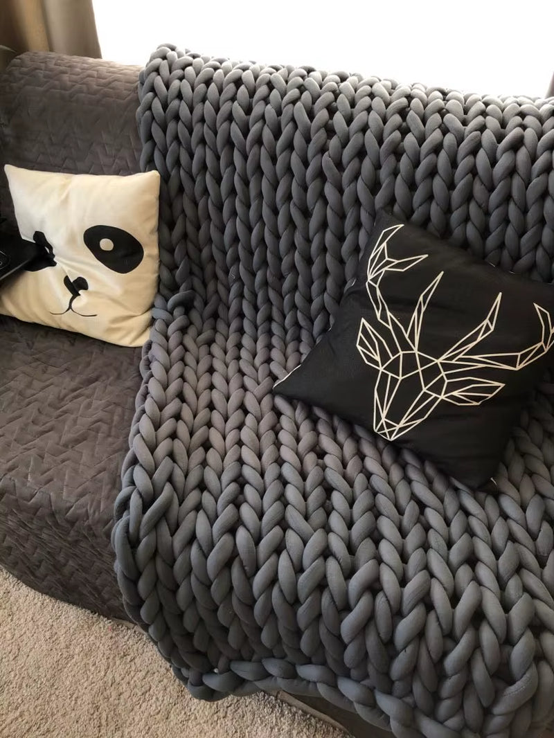 Washable Super Chunky Hand Knitting Yarn - Cotton Tube Yarn, Merino Wool Alternative, Pet Friendly, 250G