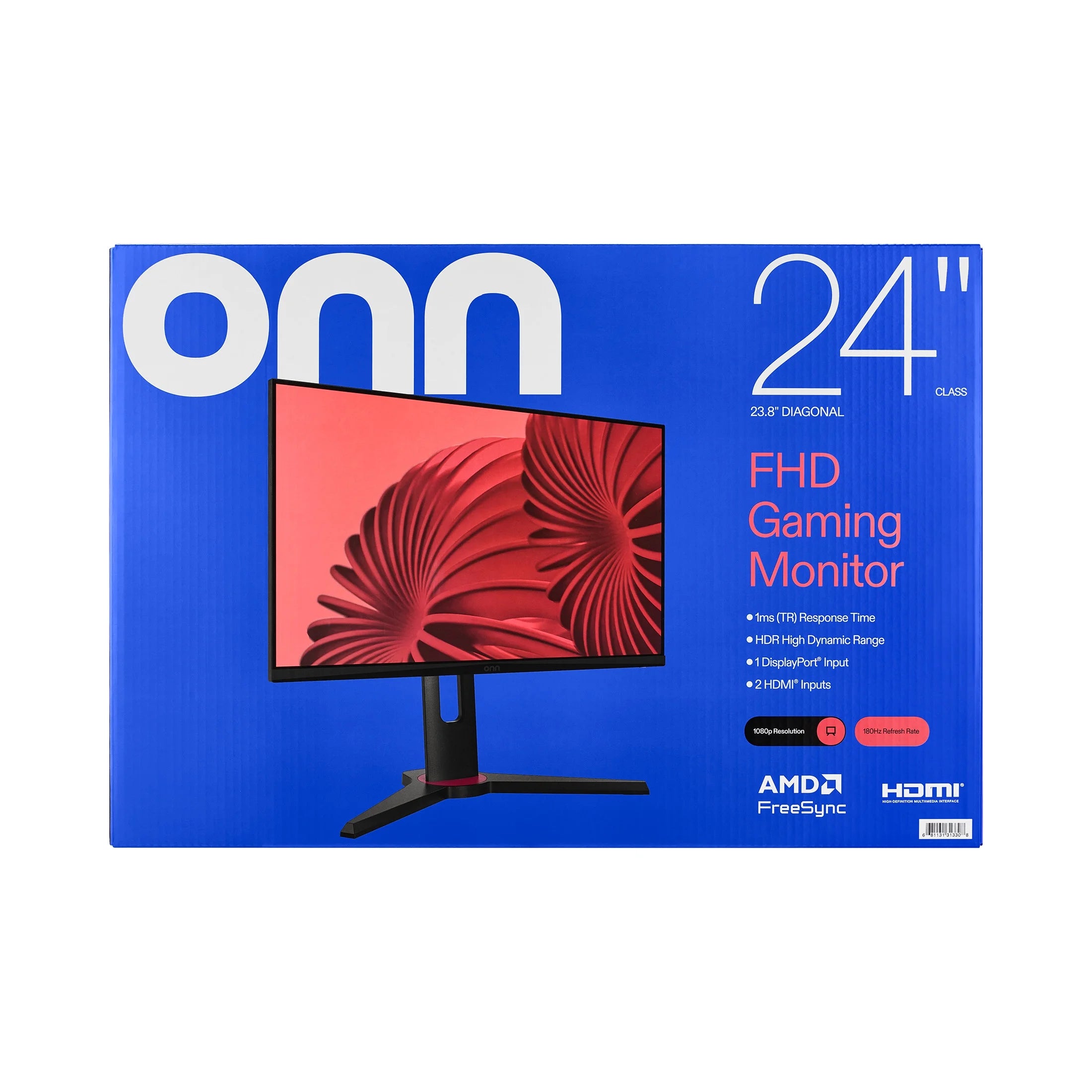 24-Inch Full HD (1920 x 1080) 180Hz 1ms FreeSync Gaming Monitor with HDMI and DisplayPort Cables, Black