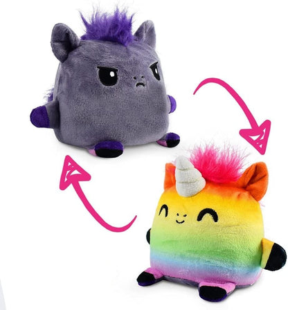 Teeturtle Plushmates Magnetic Reversible Plushies - Axolotl Sensory Fidget Toy, Huggable and Soft Stuffed Animal for Mood Expression - Ideal Gift for All Ages