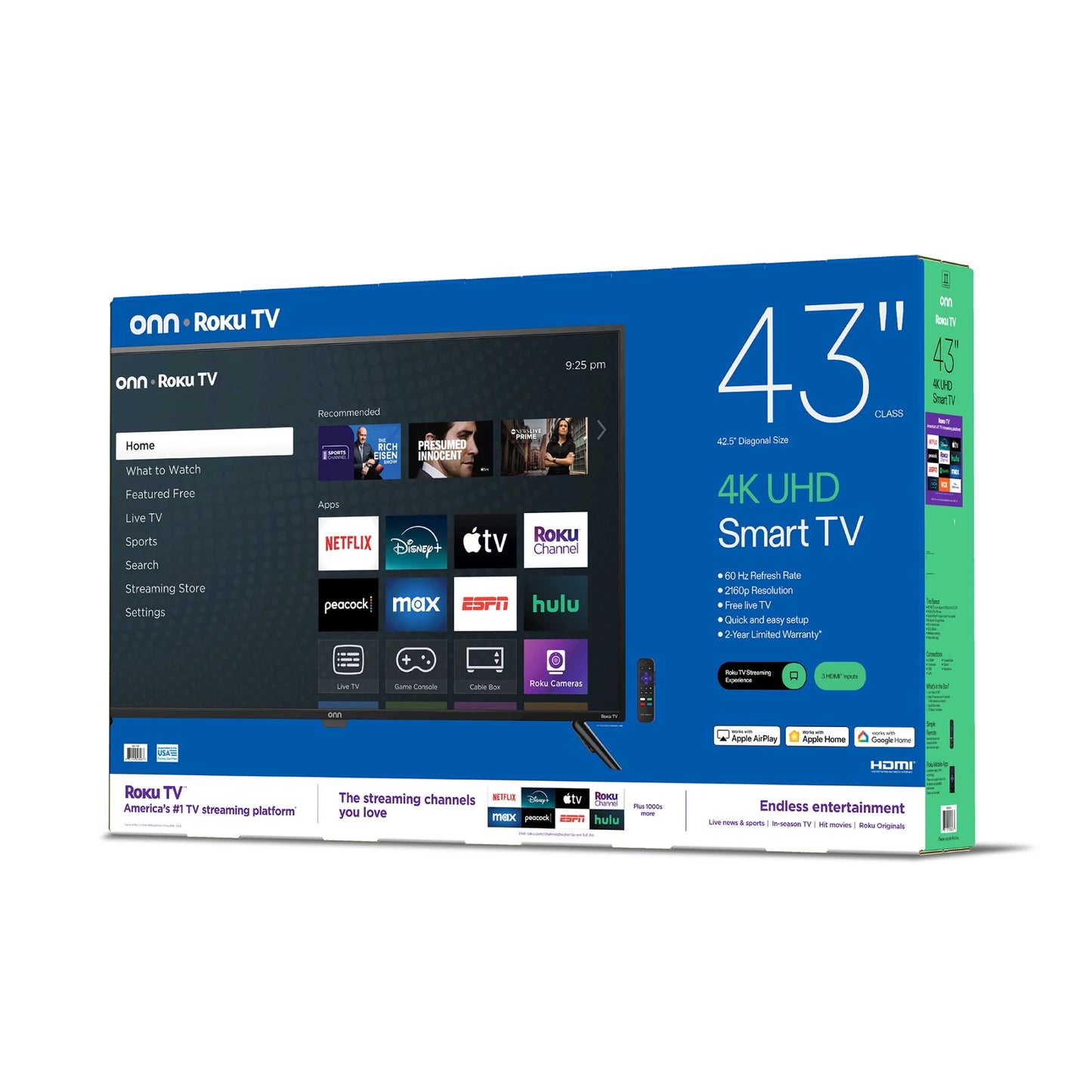 43” Class 4K UHD (2160P) LED Roku Smart Television HDR (100012584)