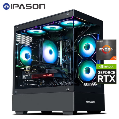 Xelra Gaming Desktop PC - AMD Ryzen 5 9600X, GeForce RTX 5060, 32GB DDR5, 1TB NVMe SSD, Wi-Fi, Windows 11 Home - Prebuilt Gaming Computer