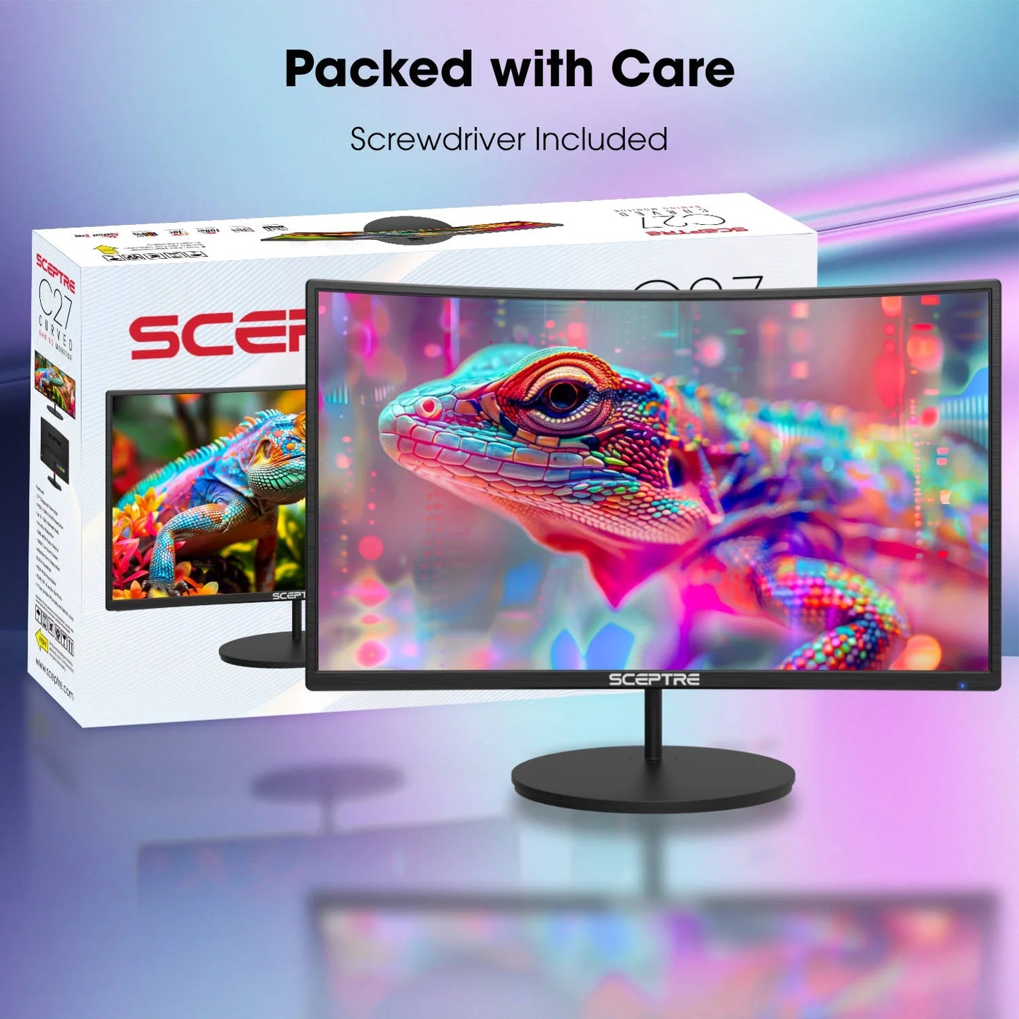 27-Inch Curved Gaming Monitor with 100Hz Refresh Rate, 1500R Curvature, Dual HDMI Ports, and Integrated Speakers (2025 Model)