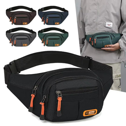 Multifunctional Mobile Waist Bag for Men and Women - Large Capacity, Splash-Resistant, Durable Design for Business and Construction Use