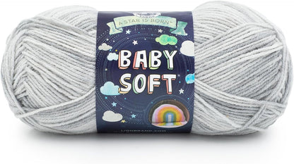 Lion Brand Yarn Baby Soft Blanket Yarn for Crocheting, Knitting, and Crafts, Lemonade, Set of 3