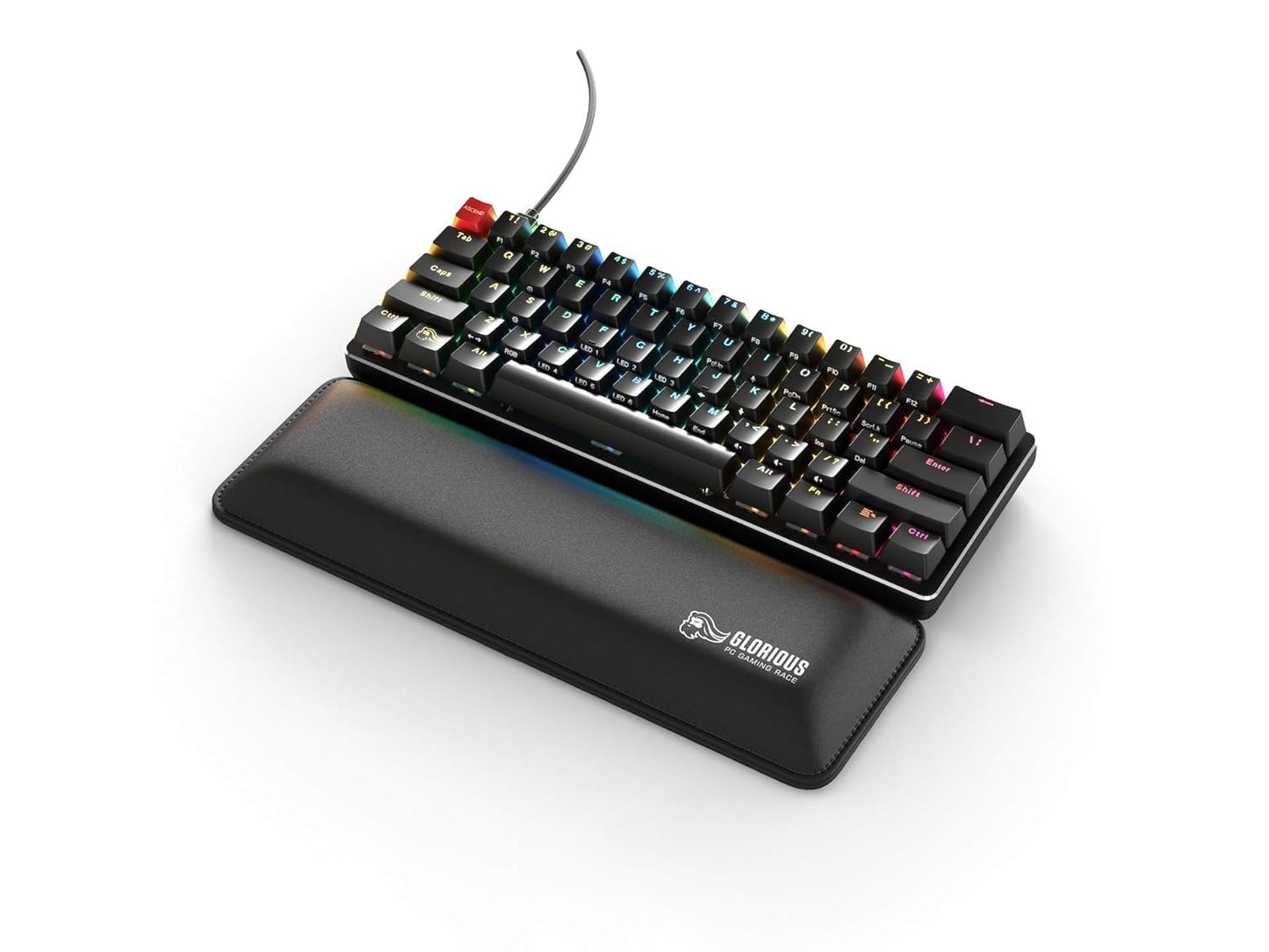GMMK 60% Compact Custom Gaming Keyboard - USB-C Wired Mechanical Keyboard with RGB Hot-Swappable Switches and Keycaps - Black Metal Top Plate