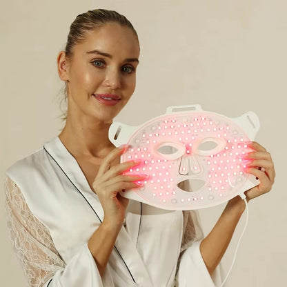 LED Red Light Therapy Facial Mask - 660Nm & 850Nm Far Infrared Treatment