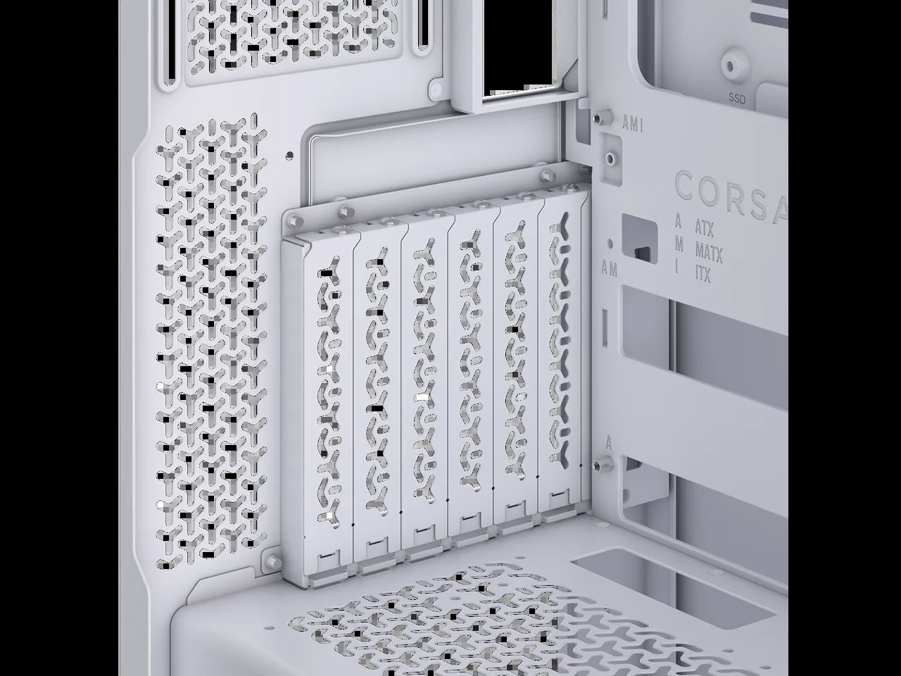 CORSAIR 3500X RS-R ARGB Mid-Tower PC Case – 3X Pre-Installed RS120-R ARGB Fans – GPU Anti-Sag Arm – Tempered Glass – Fits up to 10X 120Mm Fans – Reverse Connection Motherboard Compatible, White