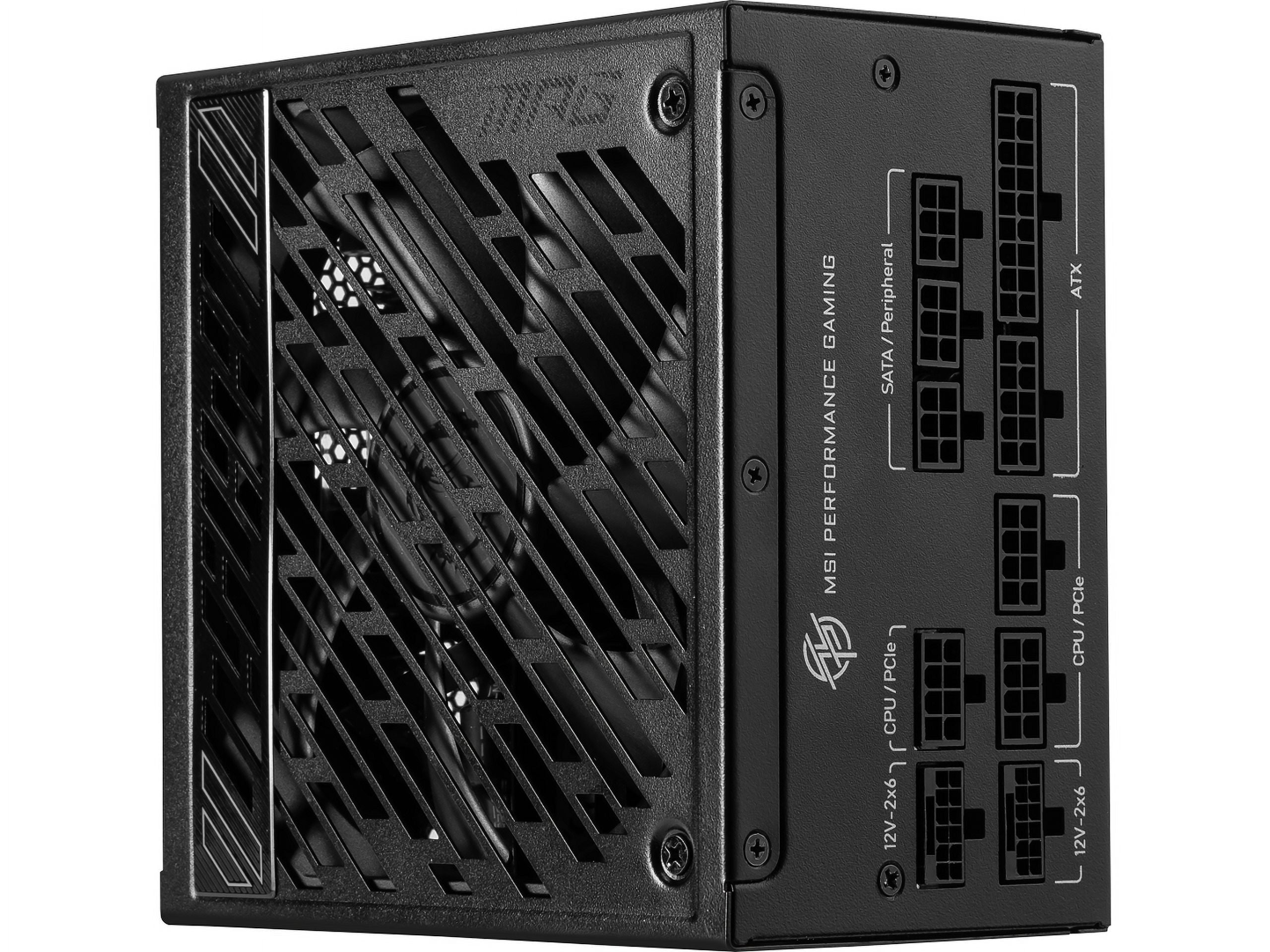 MSI MPG A1000GS PCIE5, Fully Modular Gaming 1000W Power Supply, 80+ Gold, Dual 12V-2X6 Cables, Server-Grade Capacitor, ATX 3.1 & Pcie 5.1 Ready, Low-Noise, Semi Digital, 10 Year Warranty