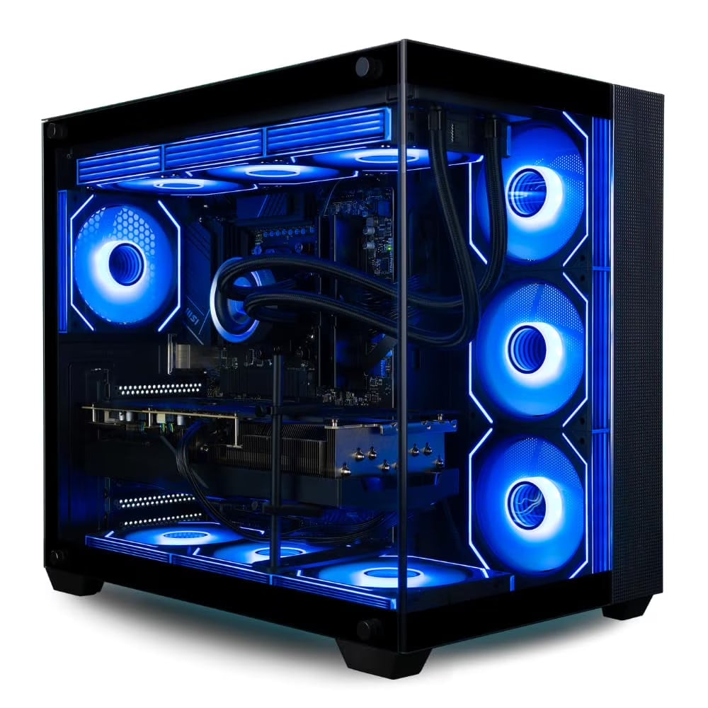 Panorama XL RTX 5090 Gaming Desktop PC - AMD Ryzen 9 9950X3D, 192GB DDR5 RAM, 4TB NVMe Gen4 SSD, 10TB HDD, Wi-Fi 6E + Bluetooth, HDMI, Windows 11 Pro - Premier RGB Prebuilt Tower Computer for Gamers 2025