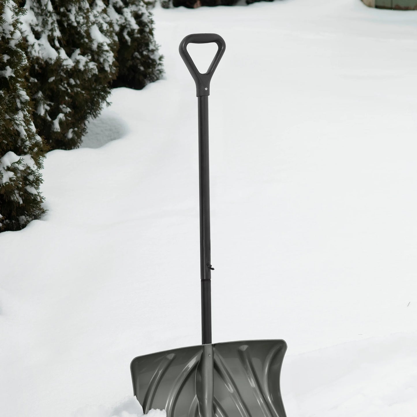 20-Inch Snow Shovel and Pusher with Durable Wear Strip
