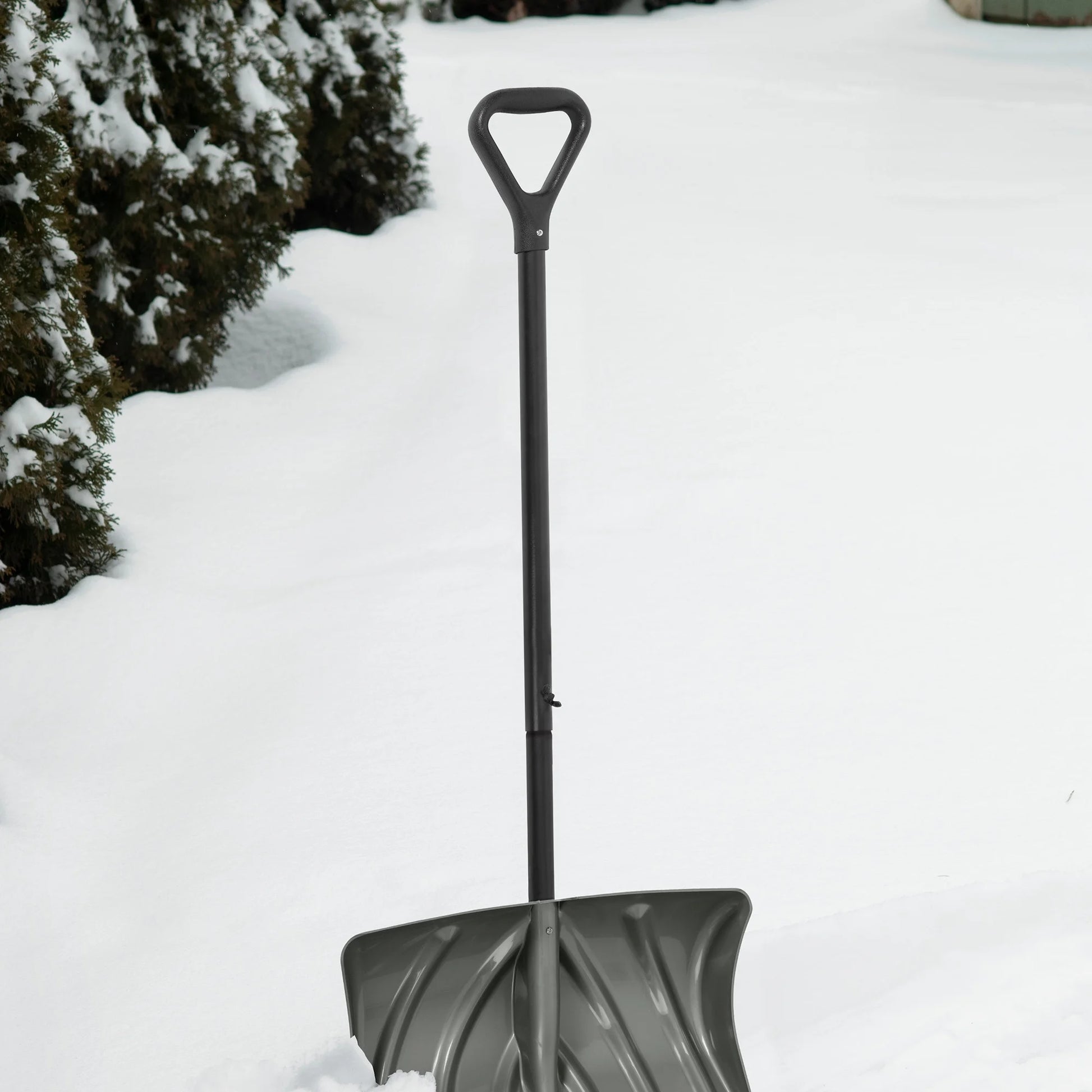 20-Inch Snow Shovel and Pusher with Durable Wear Strip
