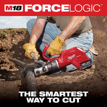 M18 18V Lithium-Ion Cordless FORCE LOGIC 3 In. Underground Cable Cutter W/ (1) 5.0Ah Battery, Charger, Tool Bag