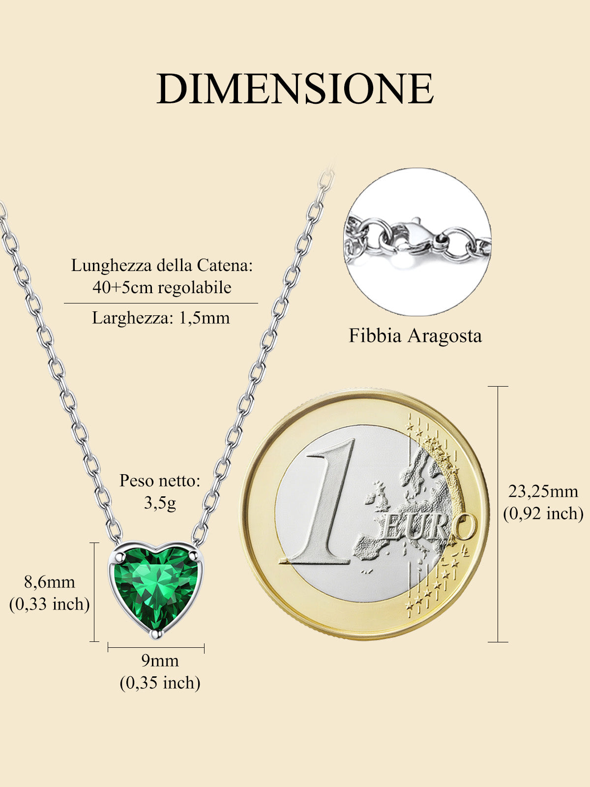 Silver Necklace 925 Sterling Silver Birthstone Love Heart Necklace Mother'S Day Gifts for Mom