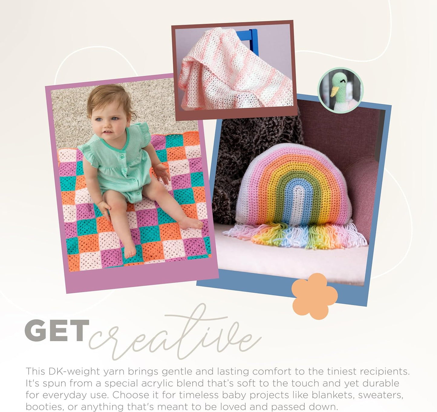 Lion Brand Yarn Baby Soft Blanket Yarn for Crocheting, Knitting, and Crafts, Lemonade, Set of 3