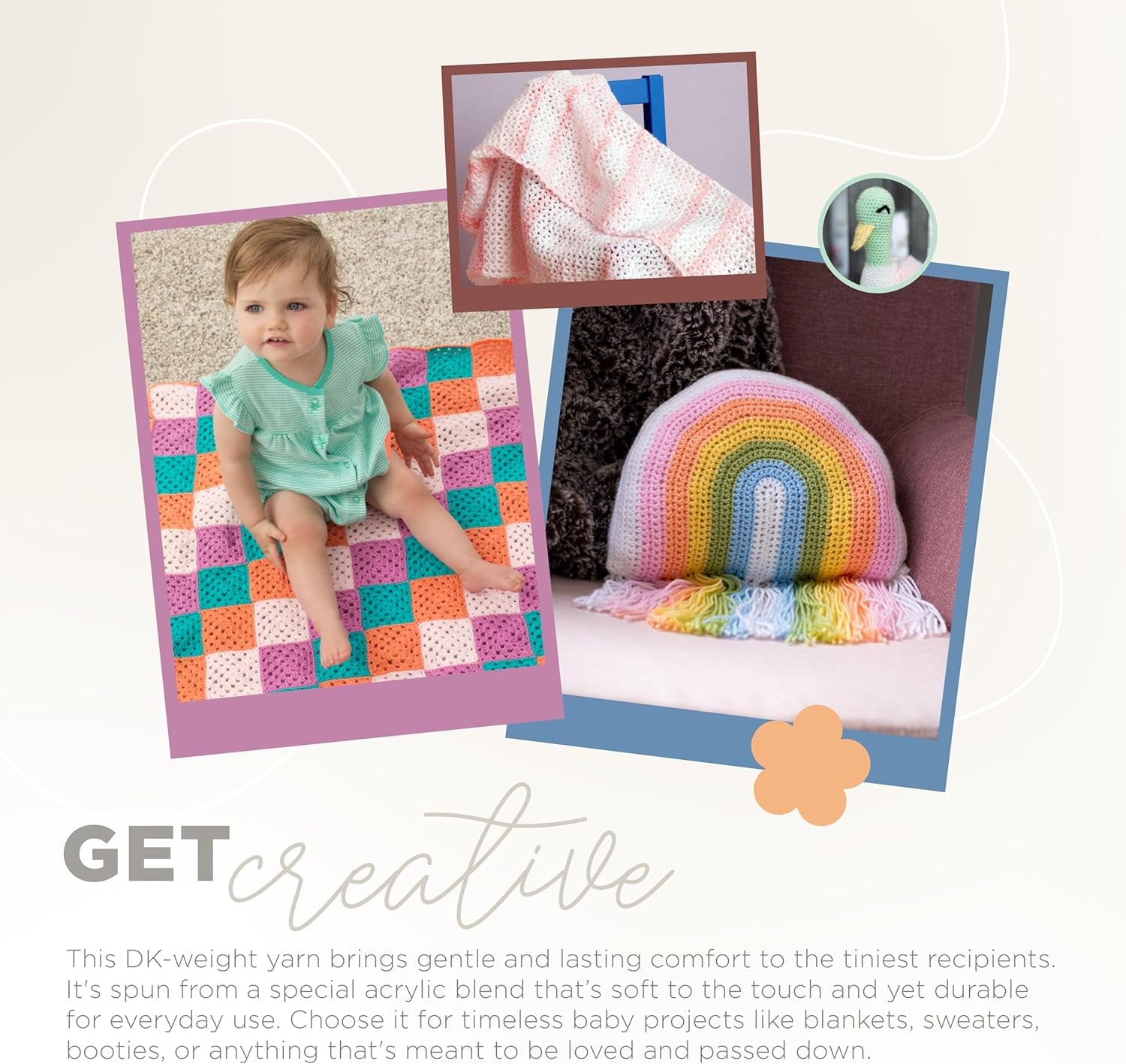 Lion Brand Yarn Baby Soft Blanket Yarn for Crocheting, Knitting, and Crafts, Lemonade, Set of 3