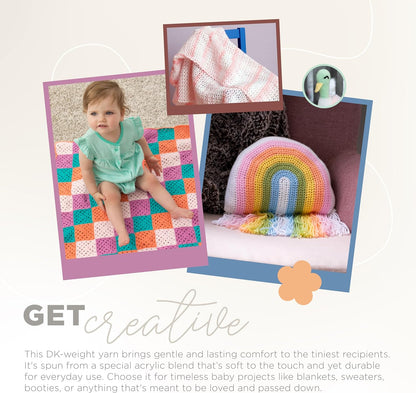 Lion Brand Yarn Baby Soft Blanket Yarn for Crocheting, Knitting, and Crafts, Lemonade, Set of 3