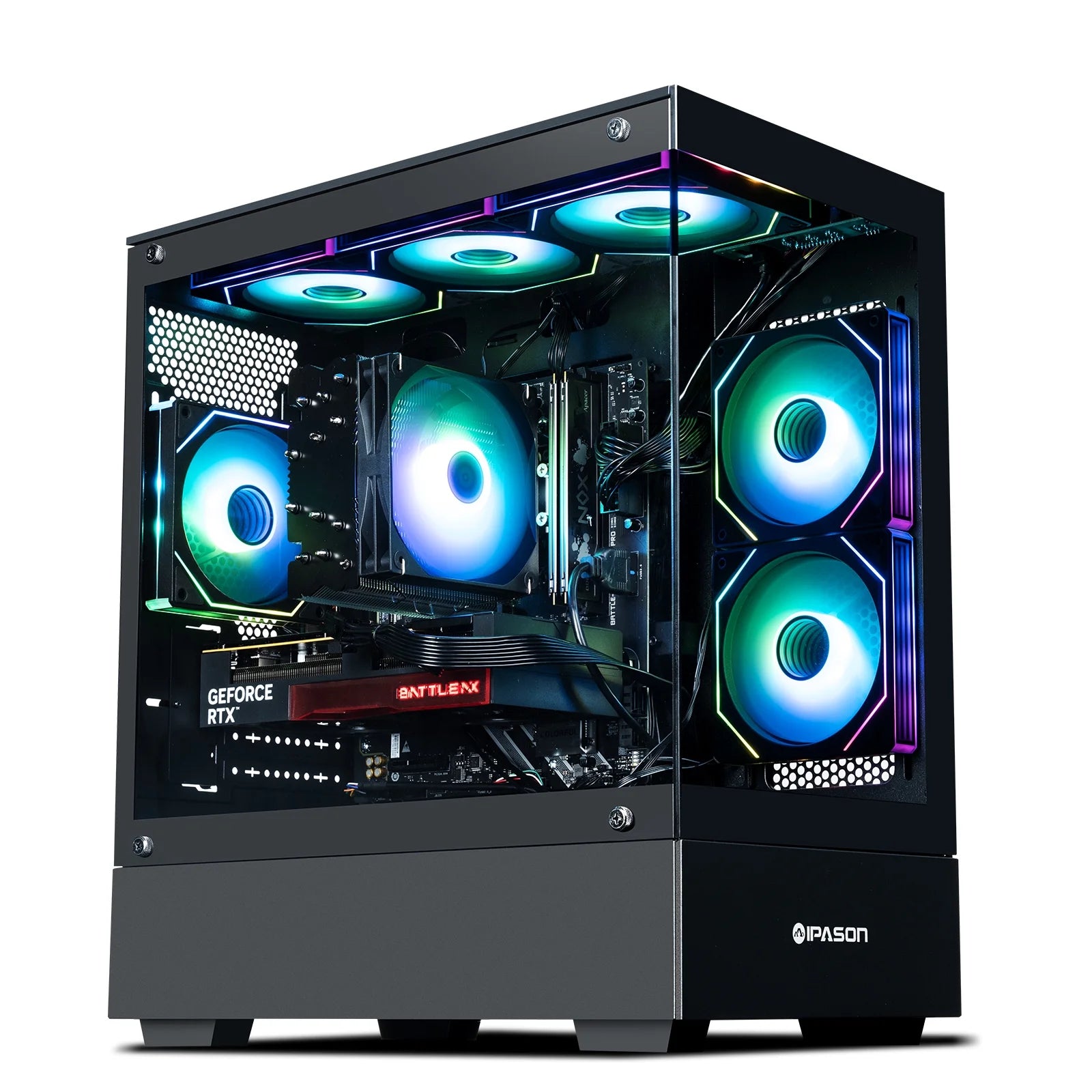 Xelra Gaming Desktop PC - AMD Ryzen 5 9600X, GeForce RTX 5060, 32GB DDR5, 1TB NVMe SSD, Wi-Fi, Windows 11 Home - Prebuilt Gaming Computer