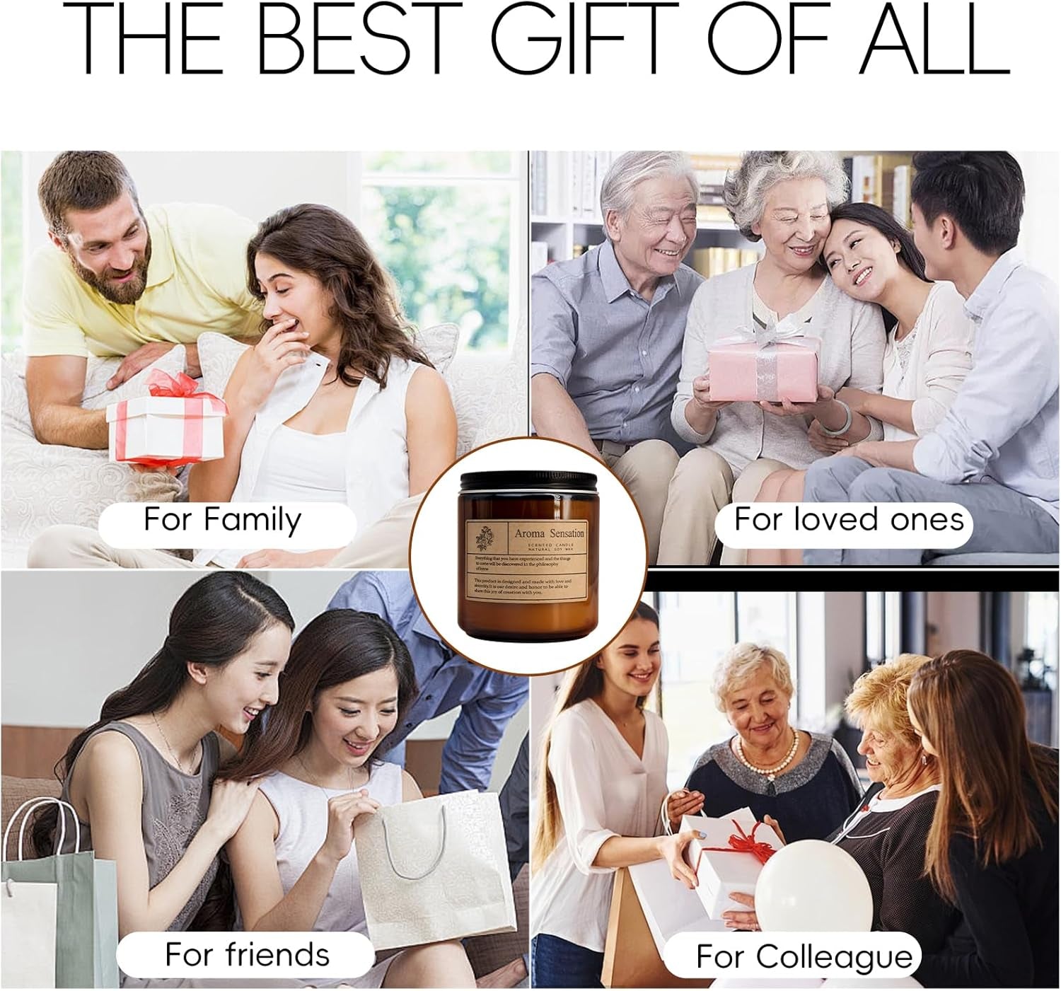 Organic Lavender Soy Candles - Non-Toxic 7oz for Home Fragrance, Stress Relief, and Meditation