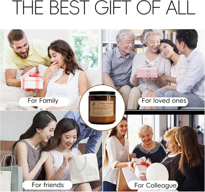 Organic Lavender Soy Candles - Non-Toxic 7oz for Home Fragrance, Stress Relief, and Meditation